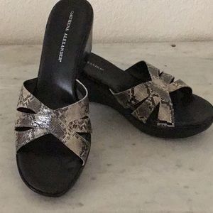 Snakeskin (faux) Slides